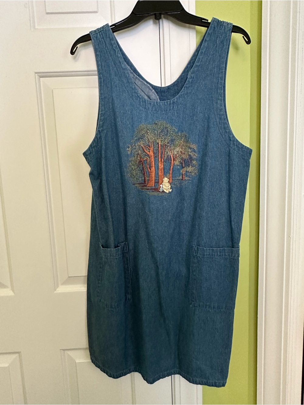 Vintage Disney Winnie the Pooh Denim Jumper Size Large